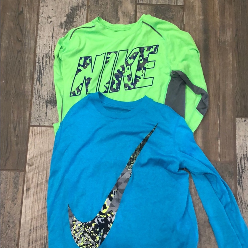 Boys long sleeve Nike Dri-fit shirts